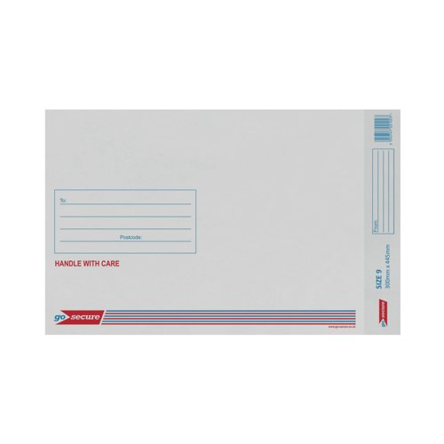 GoSecure Bubble Envelopes Size 9 White (Pack of 10) PB10147 GoSecure Bubble Envelopes Size 9 White (Pack of 10) PB10147