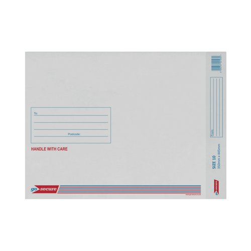 GoSecure Bubble Envelopes Size 10 White (Pack of 10) PB10148 GoSecure Bubble Envelopes Size 10 White (Pack of 10) PB10148