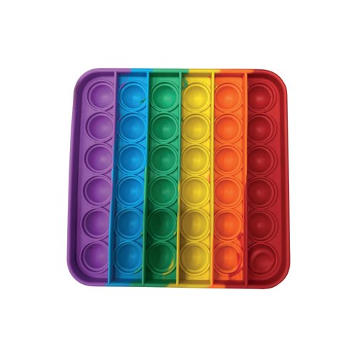 Pop Fidget Pad Square Multicoloured 125x125x10mm POPSQM Pop Fidget Pad Square Multicoloured 125x125x10mm POPSQM