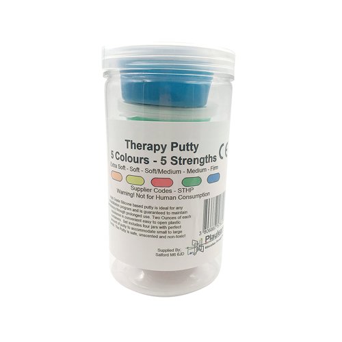 Therapy Putty 5 Resistance Levels Assorted Colours Odourless STHP Therapy Putty 5 Resistance Levels Assorted Colours Odourless STHP