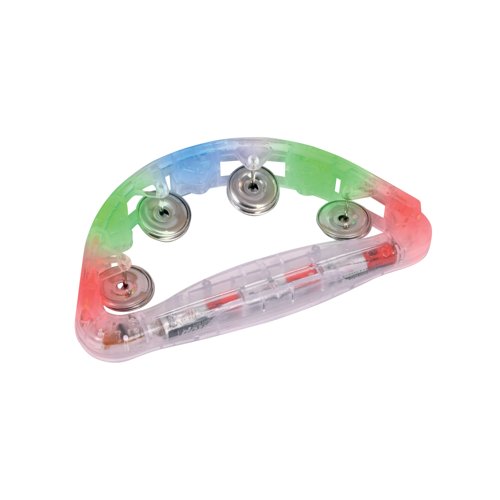 Flashing LED Light Up Tambourine Plastic Large STAM Flashing LED Light Up Tambourine Plastic Large STAM