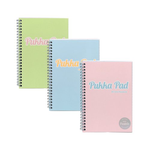 Pukka Pad Pastel Jotta Pad A5 Assorted (Pack of 3) 2011-PST Pukka Pad Pastel Jotta Pad A5 Assorted (Pack of 3) 2011-PST
