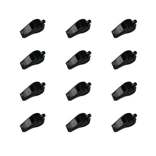 Plastic Whistles Large Black (Pack of 12) FB-07404-012K Plastic Whistles Large Black (Pack of 12) FB-07404-012K