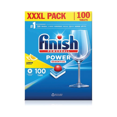 Finish Power Essential Dishwasher Tabs Lemon x100 Tabs (Pack of 4) 3260933/CASE Finish Power Essential Dishwasher Tabs Lemon x100 Tabs (Pack of 4) 3260933/CASE