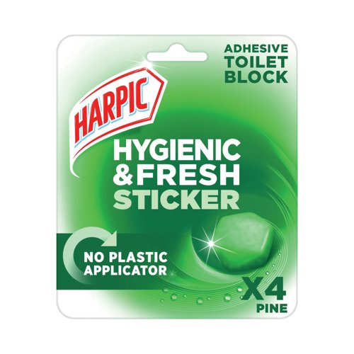 Harpic Hygienic Fresh Sticker Adhesive Toilet Block Pine (Pack of 6) 3275287 Harpic Hygienic Fresh Sticker Adhesive Toilet Block Pine (Pack of 6) 3275287