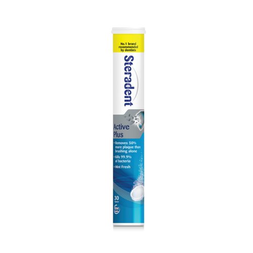Steradent Active Plus Denture Cleaning Tablets x30 Mint Fresh (Pack of 12) 3008498 Steradent Active Plus Denture Cleaning Tablets x30 Mint Fresh (Pack of 12) 3008498