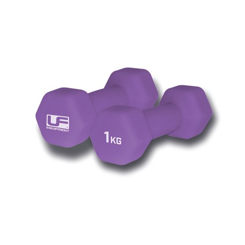 Urban Fitness Neoprene Dumbbell 1kg Purple (Pack of 2) UFW031 Urban Fitness Neoprene Dumbbell 1kg Purple (Pack of 2) UFW031