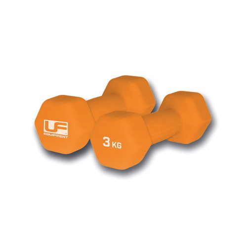 Urban Fitness Neoprene Dumbbell 3kg Orange (Pack of 2) UFW034 Urban Fitness Neoprene Dumbbell 3kg Orange (Pack of 2) UFW034