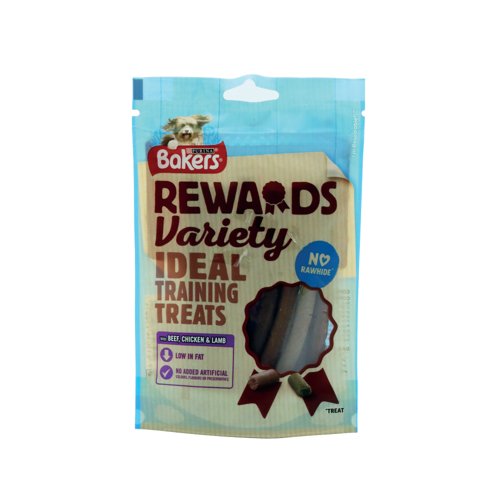 Bakers Rewards Variety Dog Treats with Beef Chicken and Lamb 100g (Pack of 18) 540551 Bakers Rewards Variety Dog Treats with Beef Chicken and Lamb 100g (Pack of 18) 540551