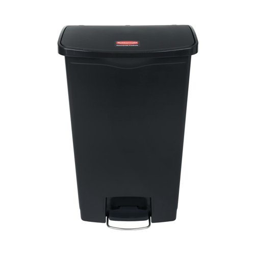 Rubbermaid Slim Jim Front Step Pedal Bin 68 Litre Black 1883613 Rubbermaid Slim Jim Front Step Pedal Bin 68 Litre Black 1883613