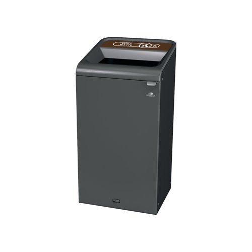 Rubbermaid Configure Container with Food Waste Label 87L Brown 2154756 Rubbermaid Configure Container with Food Waste Label 87L Brown 2154756