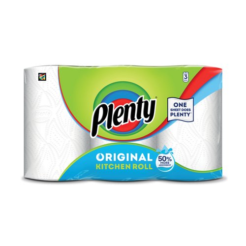 Plenty Original Kitchen Towel 95 Sheets (Pack of 3) 11121 Plenty Original Kitchen Towel 95 Sheets (Pack of 3) 11121