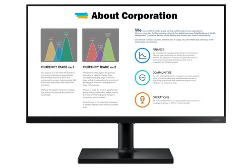 Samsung T45F 22 Inch Full HD Height Adjustable Monitor LF22T450FQRXXU Samsung T45F 22 Inch Full HD Height Adjustable Monitor LF22T450FQRXXU