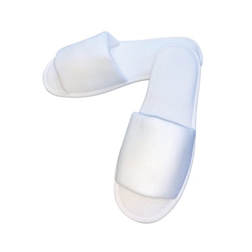 Economy Poly Velour Slipper in Paper Bags Open Toe 30cm Dot Sole (Pack of 100) SUPCFY002 Economy Poly Velour Slipper in Paper Bags Open Toe 30cm Dot Sole (Pack of 100) SUPCFY002