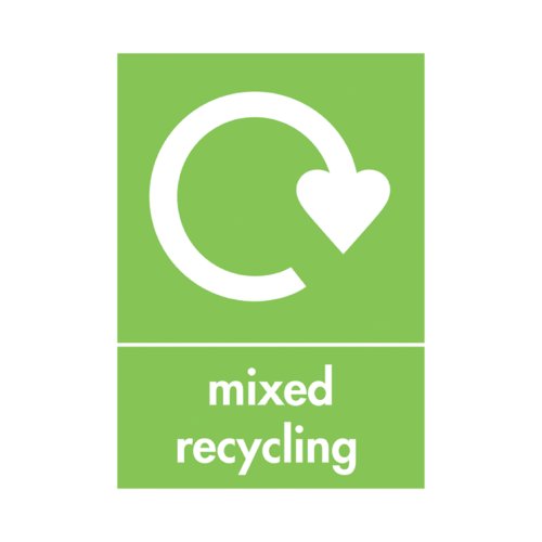 A5 Sign Self Adhesive Mixed Recycling (Pack of 5) Y7321005 A5 Sign Self Adhesive Mixed Recycling (Pack of 5) Y7321005