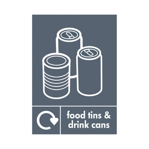 A5 Sign Self Adhesive Food Tins and Drink Cans (Pack of 5) Y7321008 A5 Sign Self Adhesive Food Tins and Drink Cans (Pack of 5) Y7321008