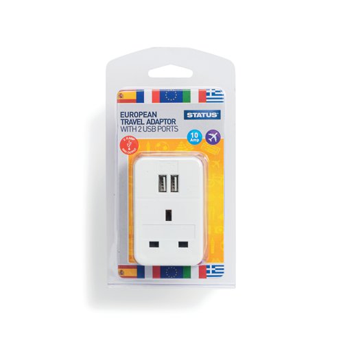 Status European USB Travel Adaptor (3 Pack) S2USBPTEURO1PK3 Status European USB Travel Adaptor (3 Pack) S2USBPTEURO1PK3