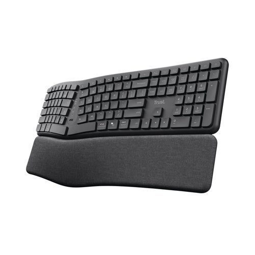 Trust Keyra Ergonomic Multidevice Wireless Keyboard Black 25707 Trust Keyra Ergonomic Multidevice Wireless Keyboard Black 25707