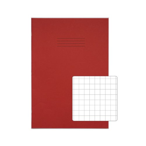 Rhino Exercise Book 80 Page 13x9in 10mm Squares Red Contract (Pack of 50) VDUV080-301-0 Rhino Exercise Book 80 Page 13x9in 10mm Squares Red Contract (Pack of 50) VDUV080-301-0