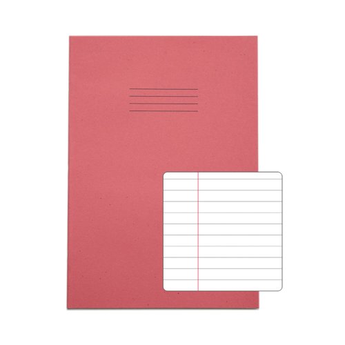Rhino Exercise Book 80 Page A4 8mm Ruled Pink Contract (Pack of 50) VEXV668-115-8 Rhino Exercise Book 80 Page A4 8mm Ruled Pink Contract (Pack of 50) VEXV668-115-8