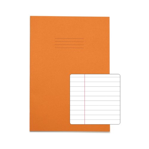 Rhino Exercise Book 80 Page A4 8mm Ruled Orange Contract (Pack of 50) VEXV668-1465-2 Rhino Exercise Book 80 Page A4 8mm Ruled Orange Contract (Pack of 50) VEXV668-1465-2