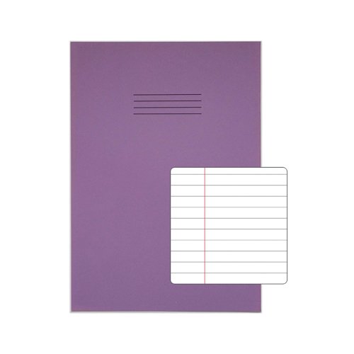 Rhino Exercise Book 80 Page A4 8mm Ruled Purple Contract (Pack of 50) VEXV668-1595-0 Rhino Exercise Book 80 Page A4 8mm Ruled Purple Contract (Pack of 50) VEXV668-1595-0