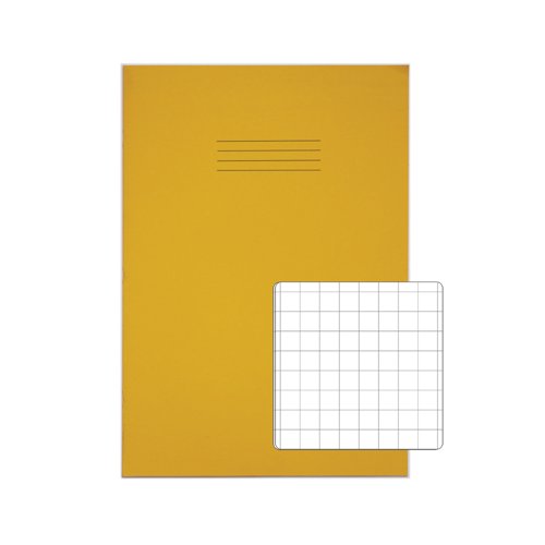 Rhino Exercise Book 80 Page A4 10mm Squares Yellow Contract (Pack of 50) VEXV668-215-0 Rhino Exercise Book 80 Page A4 10mm Squares Yellow Contract (Pack of 50) VEXV668-215-0
