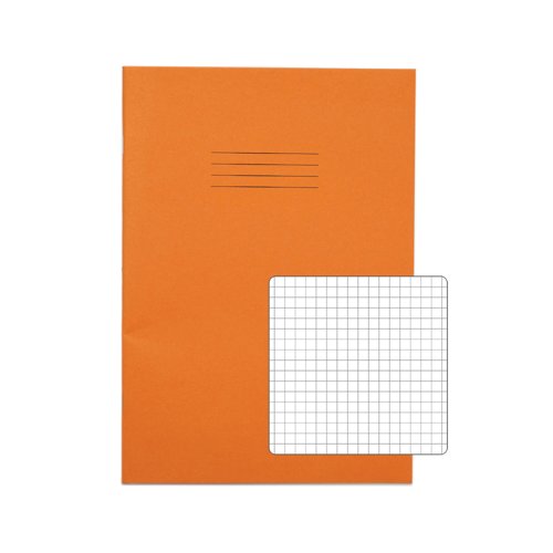 Rhino Exercise Book 80 Page A4 5mm Squares Orange Contract (Pack of 50) VEXV668-525-8 Rhino Exercise Book 80 Page A4 5mm Squares Orange Contract (Pack of 50) VEXV668-525-8