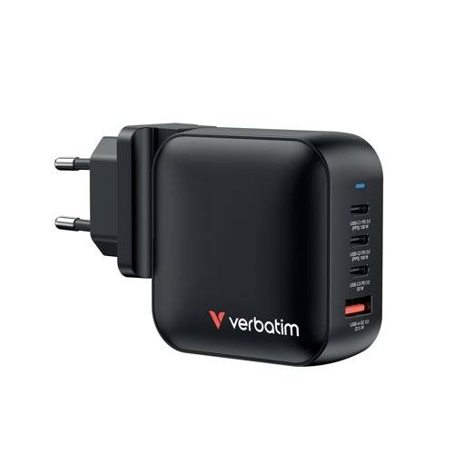 Verbatim Mini GaN Wall Charger 100W 4 Port 32231 Verbatim Mini GaN Wall Charger 100W 4 Port 32231