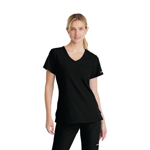 Skechers Female V Neck Scrub Top Black M SK102/BLAC/M Skechers Female V Neck Scrub Top Black M SK102/BLAC/M