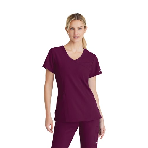 Skechers Female V Neck Scrub Top Wine 4XL SK102/WINE/4XL Skechers Female V Neck Scrub Top Wine 4XL SK102/WINE/4XL