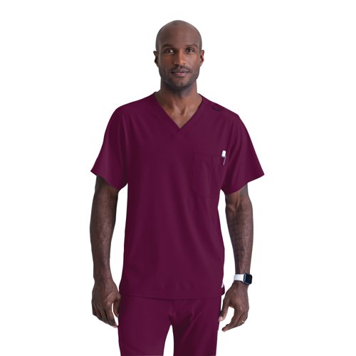 Skechers Unisex V Neck Scrub Top Wine L SK0112/WINE/L Skechers Unisex V Neck Scrub Top Wine L SK0112/WINE/L