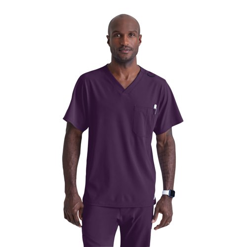 Skechers Unisex V Neck Scrub Top Eggplant S SK0112/EGGP/S Skechers Unisex V Neck Scrub Top Eggplant S SK0112/EGGP/S