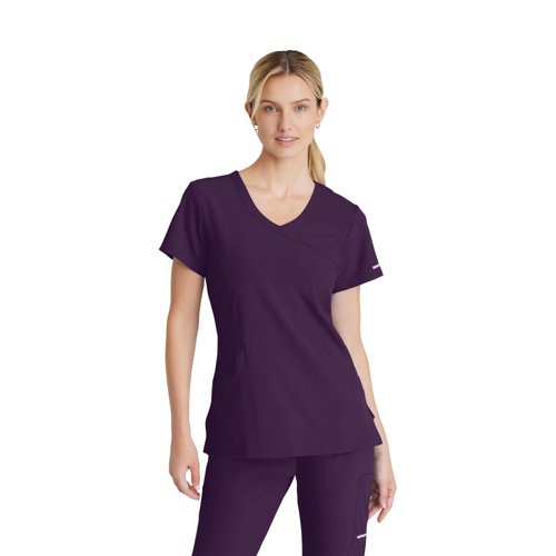 Skechers Female V Neck Scrub Top Eggplant S SK102/EGGP/S Skechers Female V Neck Scrub Top Eggplant S SK102/EGGP/S