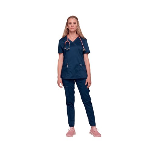 Cherokee WW610 Revolution Mock Wrap Top Navy XXS CHWW610/NAVY/XXS Cherokee WW610 Revolution Mock Wrap Top Navy XXS CHWW610/NAVY/XXS