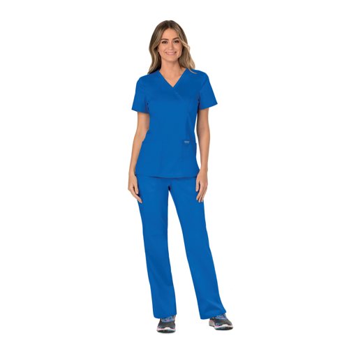 Cherokee WW610 Revolution Mock Wrap Top Royal Blue XXS CHWW610/ROYA/XXS Cherokee WW610 Revolution Mock Wrap Top Royal Blue XXS CHWW610/ROYA/XXS