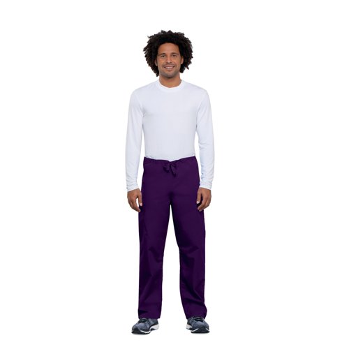 Cherokee Unisex Drawstring Scrub Trousers Eggplant 2XL CH4100/EGGP/2XL Cherokee Unisex Drawstring Scrub Trousers Eggplant 2XL CH4100/EGGP/2XL