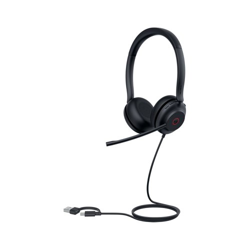 Yealink UH35 Dual Wired On-ear Headset USB-A USB Certified for Microsoft Teams Black 1308163 Yealink UH35 Dual Wired On-ear Headset USB-A USB Certified for Microsoft Teams Black 1308163
