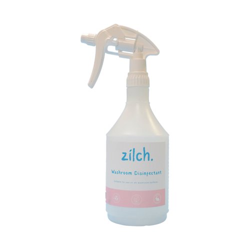 Zilch Washroom Disinfectant Trigger Spray Bottle Red 750ml SCPPBOTTLE75WDP Zilch Washroom Disinfectant Trigger Spray Bottle Red 750ml SCPPBOTTLE75WDP