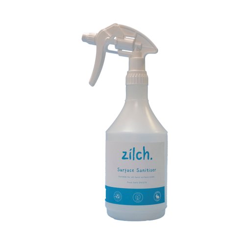 Zilch Surface Sanitiser Trigger Spray Bottle Blue 750ml SCPPBOTTLE750FSP Zilch Surface Sanitiser Trigger Spray Bottle Blue 750ml SCPPBOTTLE750FSP