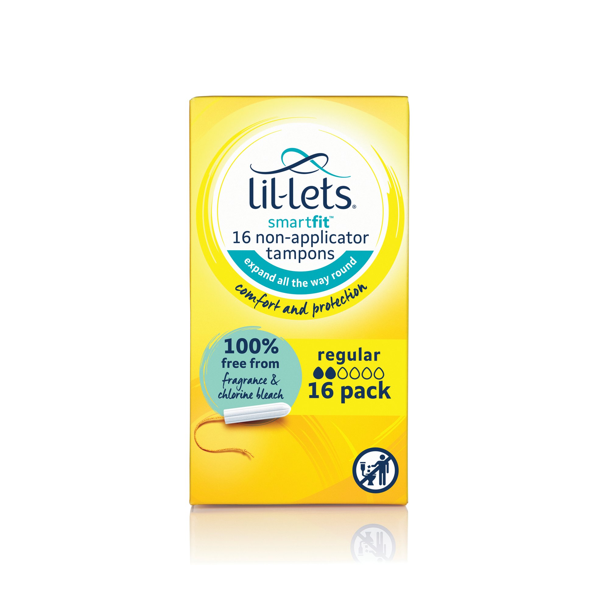 LIL-LETS NON-APP TAMPON REG X16 PK6
