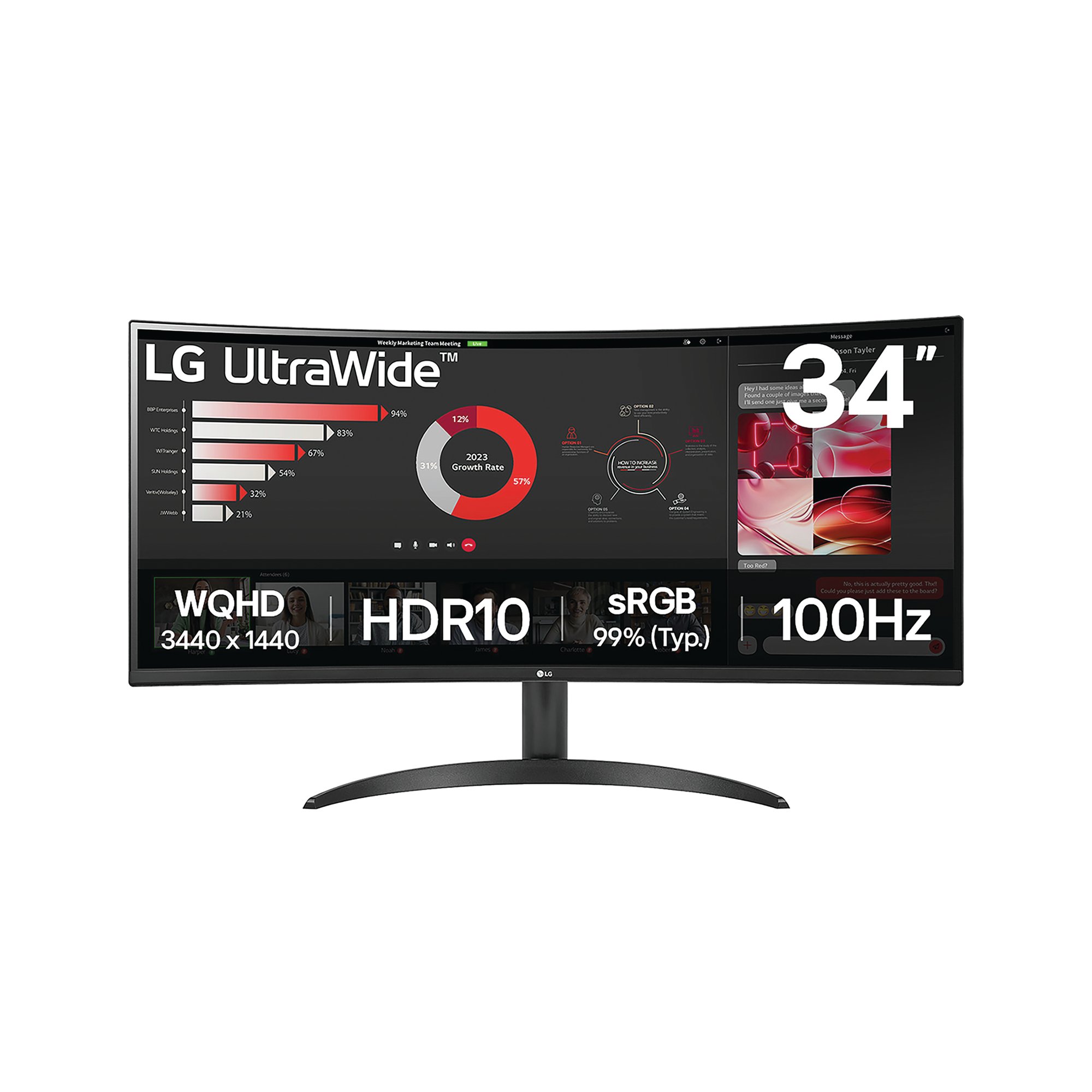 LG 34IN MONITOR ULTRAWID QHD HDMI/DP