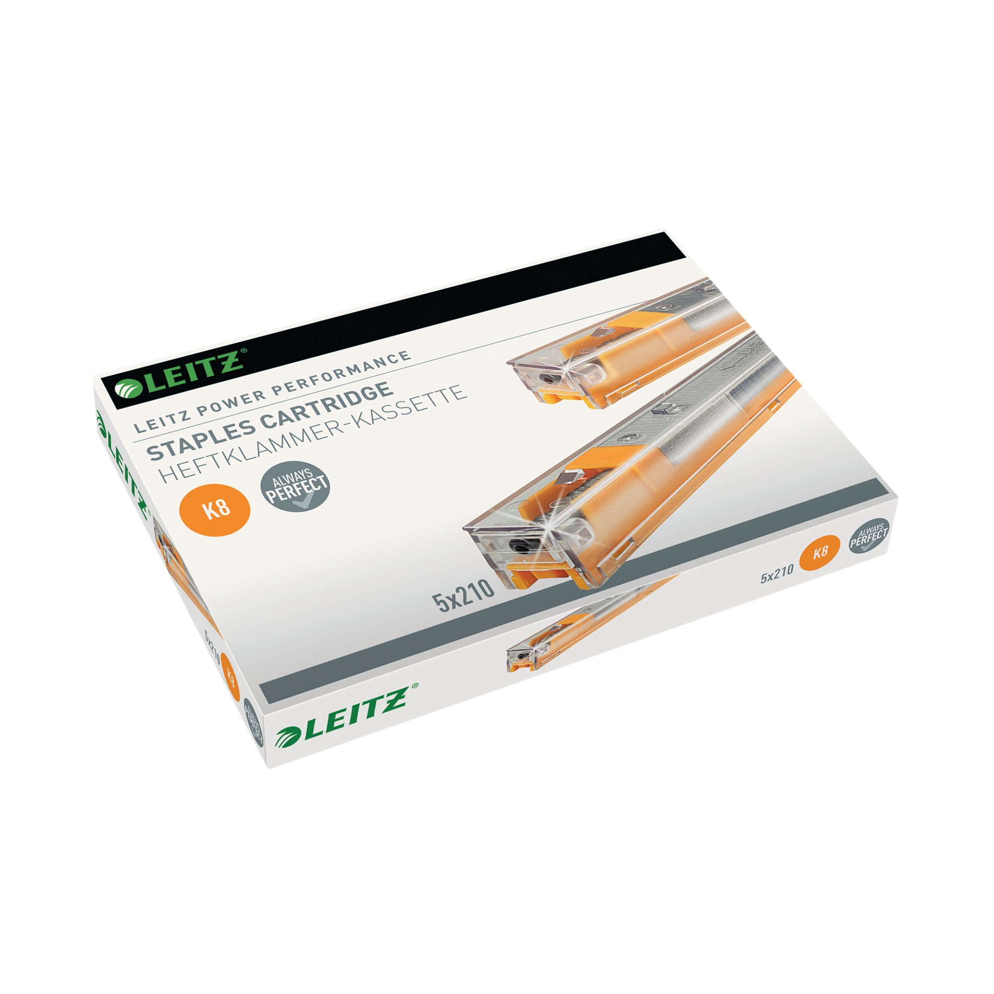 LEITZ HD STAPLE CART 8MM YLW PK5