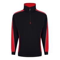 AVOCET SWEATSHIRT ZIP BLK/RED 4XL