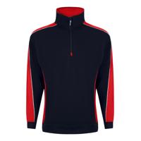 AVOCET SWEATSHIRT ZIP NVY/RED 3XL