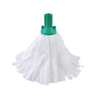 2WORK BIG WHITE MOP HEAD GREEN PK10
