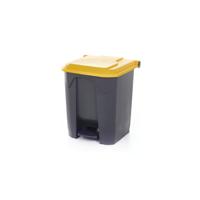 PEDAL BIN WITH LID 30L GREY/YELLOW