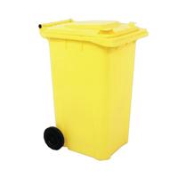 2WORK WHEELIE BIN 240L YELLOW