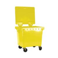2WORK WHEELIE BIN 770L YELLOW