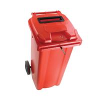 2WORK WHEELIE BIN SLOT LID 120L RED